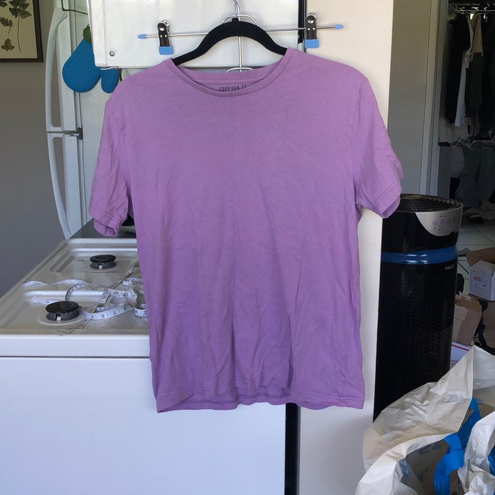 Purple forever 21 mens slim fit top shirt shirt sleeve